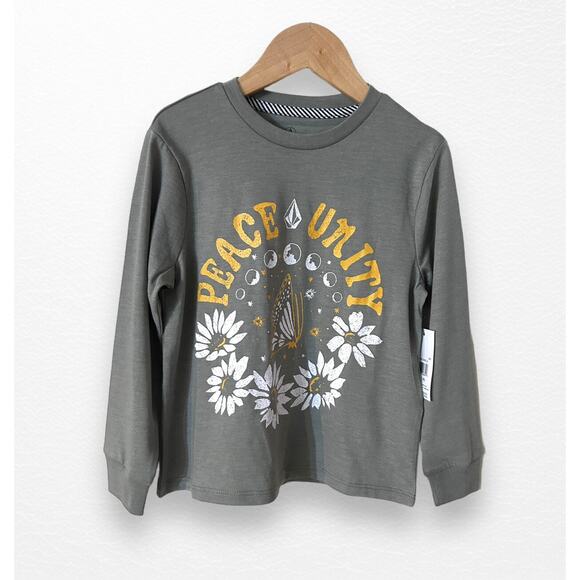 NWT Volcom Peace & Unity Long Sleeved Tee, Size 4 - Picture 6 of 9